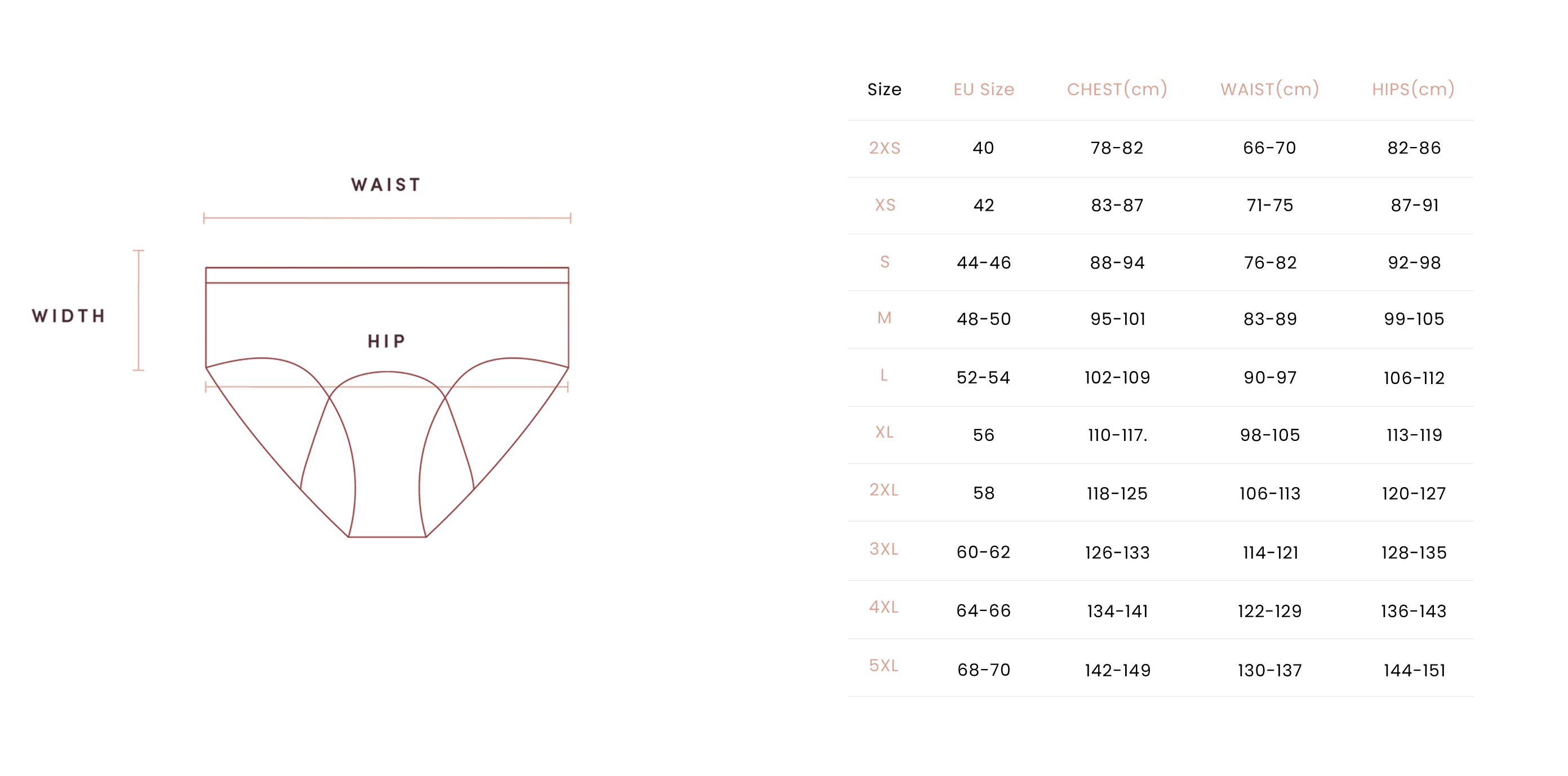 Size Chart Brief